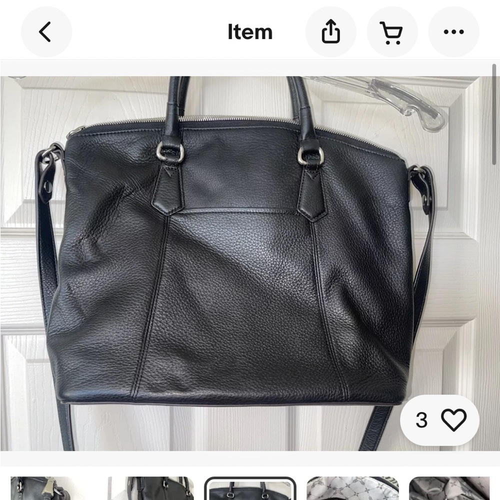 Aimee Kestenberg black leather shoulder bag
